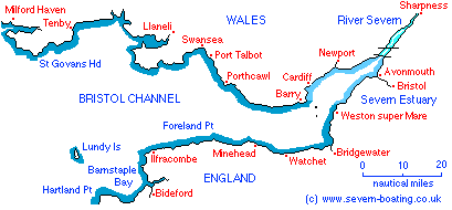 chart map Bristol Channel and Severn Estuary